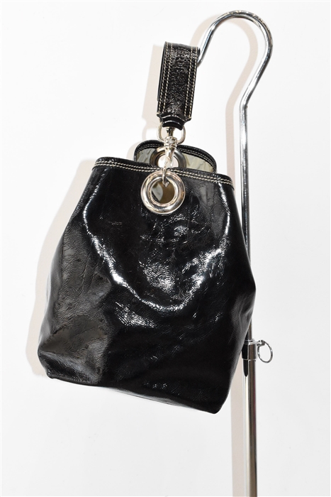 Black Patent Miu Miu Bucket Bag, size M