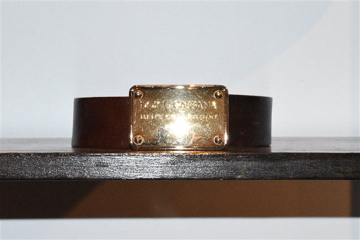 Dark Leather Dolce & Gabbana Belt, size S