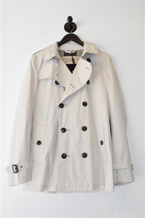 Pale Beige Burberry Short Trench, size S