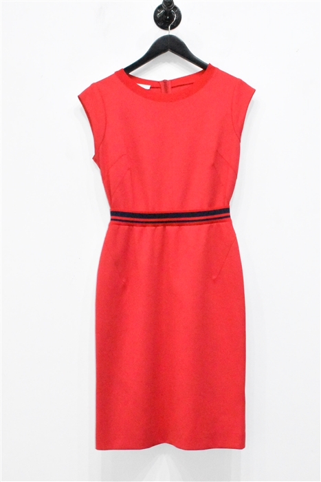 Bright Red Escada Sheath Dress, size 6
