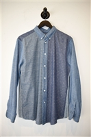 Patchwork Louis Vuitton Button Shirt, size M