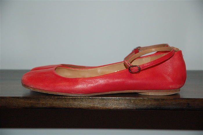 Coral Red Maison Margiela Ballet Flats, size 8