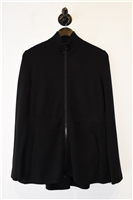 Basic Black Akris Sweater Jacket, size 6
