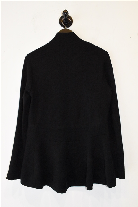 Basic Black Akris Sweater Jacket, size 6
