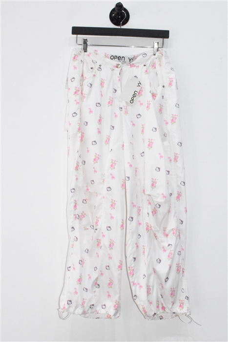 Floral Open Yy Parachute Pants, size S
