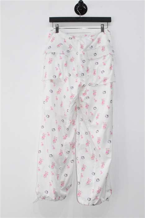 Floral Open Yy Parachute Pants, size S