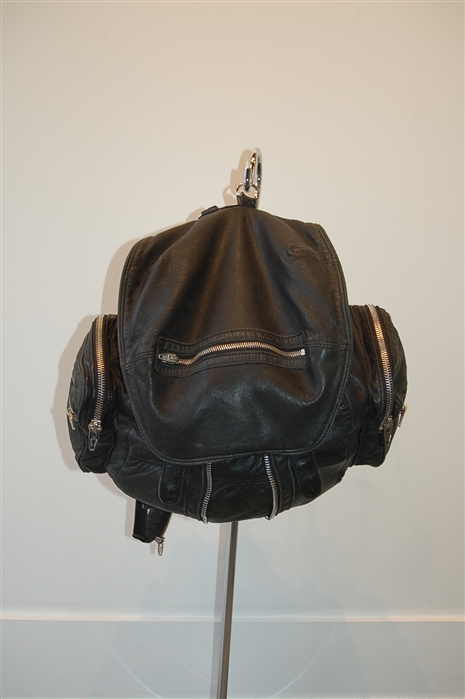 Black Leather Alexander Wang Backpack, size L
