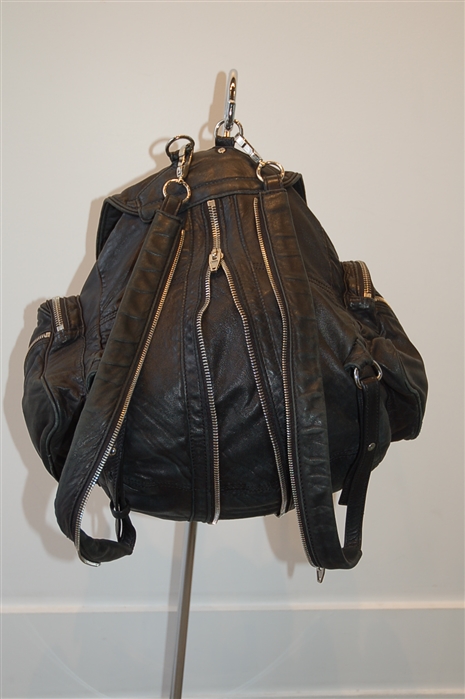 Black Leather Alexander Wang Backpack, size L