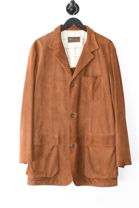 Brown Suede Loro Piana Suede Jacket, size L