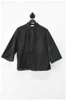 Forest Green Akris - Punto Button Shirt, size 12