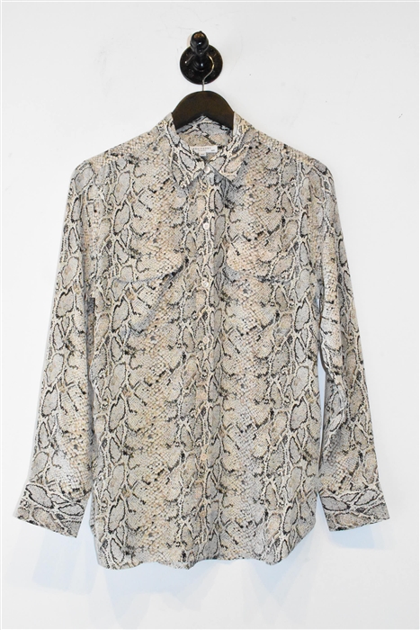 Snakeskin Equipment Silk Shirt, size M
