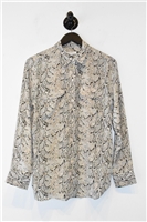 Snakeskin Equipment Silk Shirt, size M