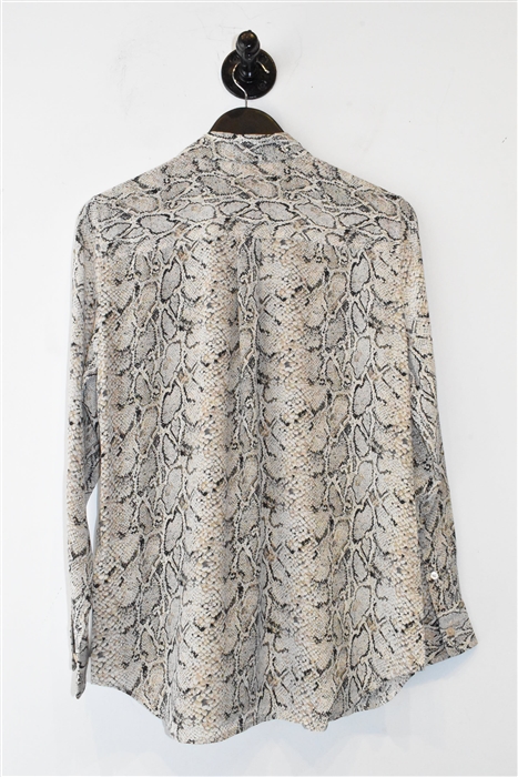 Snakeskin Equipment Silk Shirt, size M