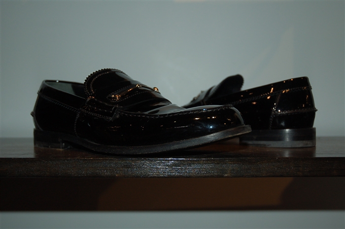 Black Patent Gucci Loafer, size 9
