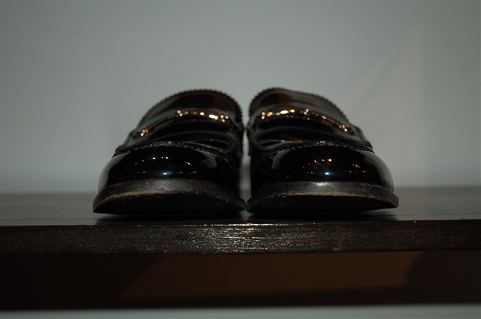 Black Patent Gucci Loafer, size 9