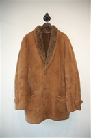 Saddle Brown Hide Society Canada Shearling Coat, size XL