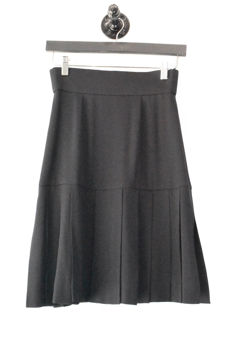 Basic Black Chanel Pleated Skirt, size S