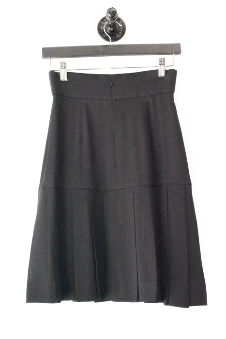Basic Black Chanel Pleated Skirt, size S
