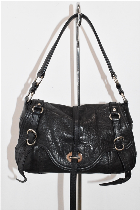 Black Leather Miu Miu Satchel, size S
