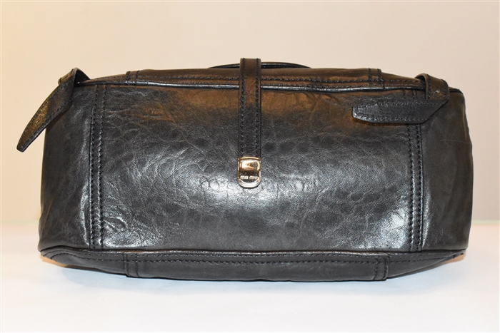Black Leather Miu Miu Satchel, size S