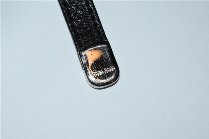 Black Leather Miu Miu Satchel, size S