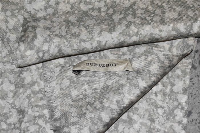 Sage Burberry Silk Scarf, size O/S