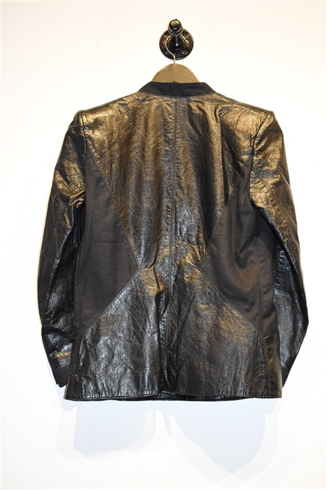 Black Leather Helmut Lang Blazer, size 8