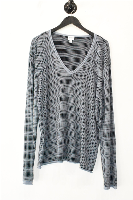 Navy Check Armani Collezioni Pullover, size L