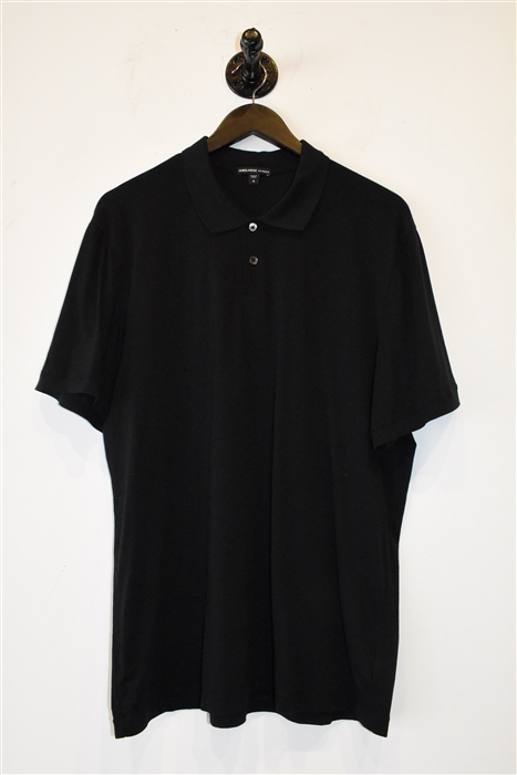 Basic Black James Perse Polo, size XL