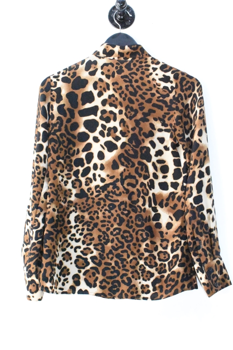 Animal Print Smythe Button Blouse, size XS