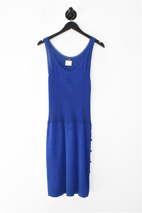 Primary Blue Chanel Sheath Dress, size 8