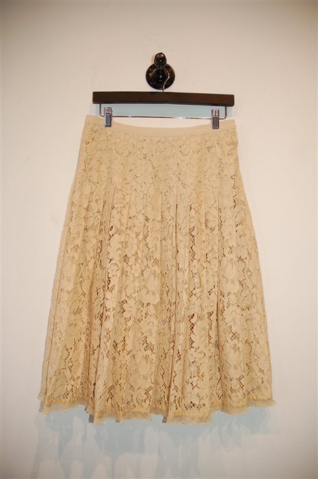 Beige Prada A-Line Skirt, size 6