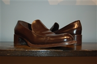 Dark Leather Prada Loafer, size 9