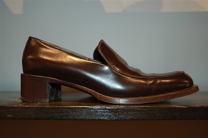 Dark Leather Prada Loafer, size 9