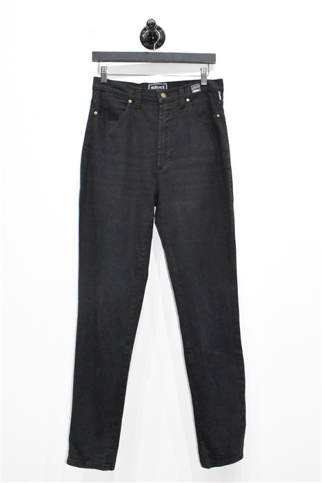 Faded Black Versace Jeans Couture Slim-leg Jean, size 33