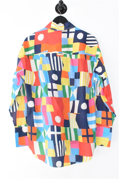 Geometric Staud Button Shirt, size XS