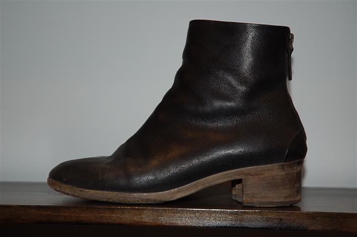 Black Leather Marsell Boots, size 9.5