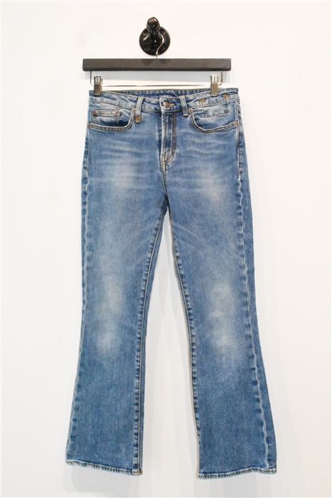 Faded Denim R13 Boot-Cut Jean, size 25