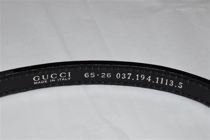 Black & Silver Gucci Belt, size S