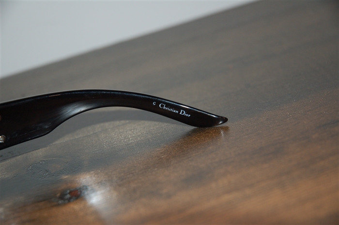 Shiny Black Dior Sunglasses, size O/S