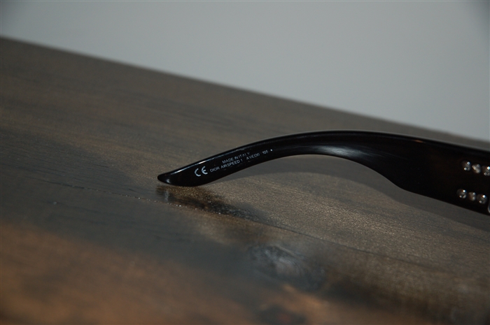 Shiny Black Dior Sunglasses, size O/S