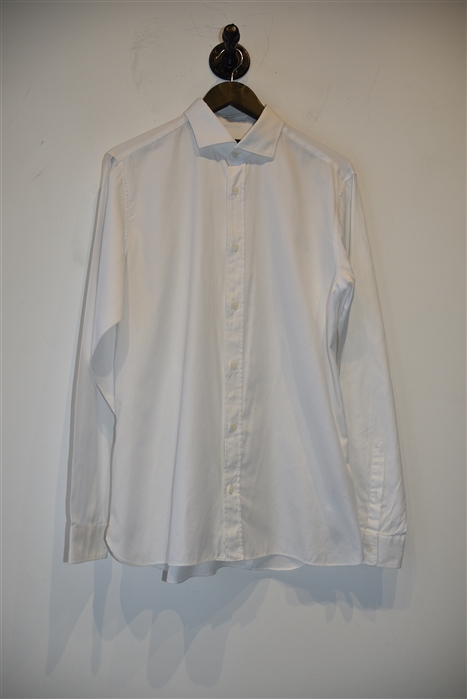 Bright White Z Zegna Button Shirt, size M