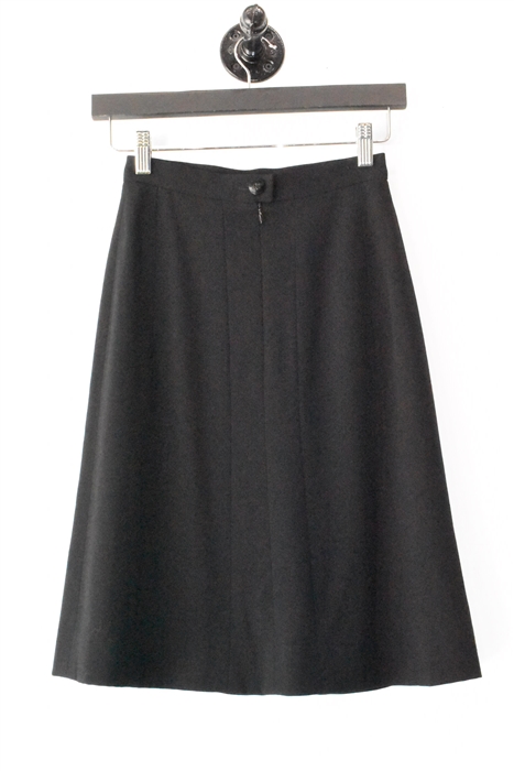 Basic Black Chanel A-Line Skirt, size XS