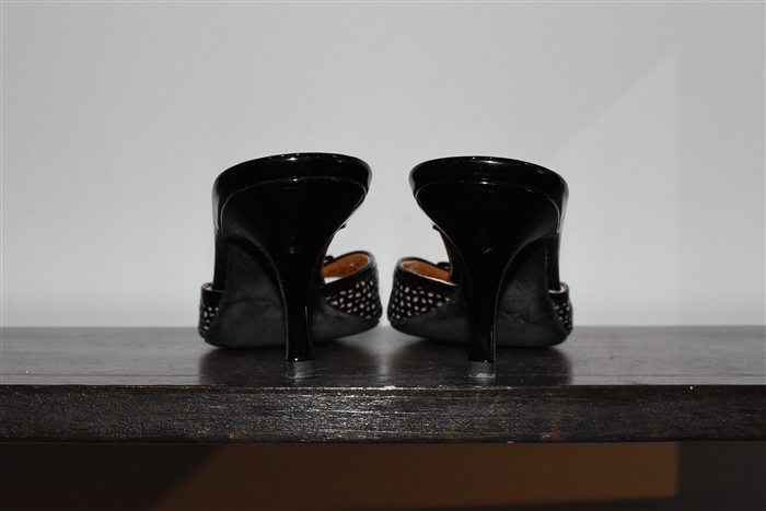 Black Patent Prada Sandal, size 9