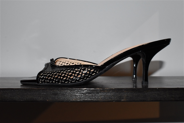 Black Patent Prada Sandal, size 9