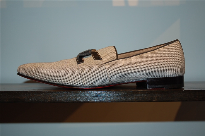 Black & Off-White Christian Louboutin Loafer, size 11