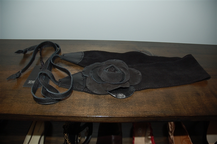 Black Suede Seventy Belt, size S