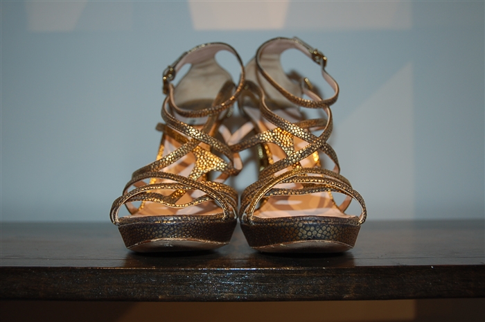 Gold Miu Miu Sandal, size 8
