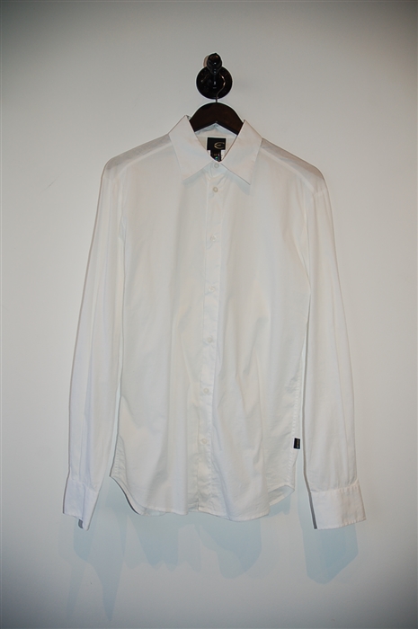 Crisp White Just Cavalli Button Shirt, size L