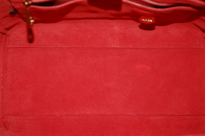 Bright Red Mulberry Tote, size L